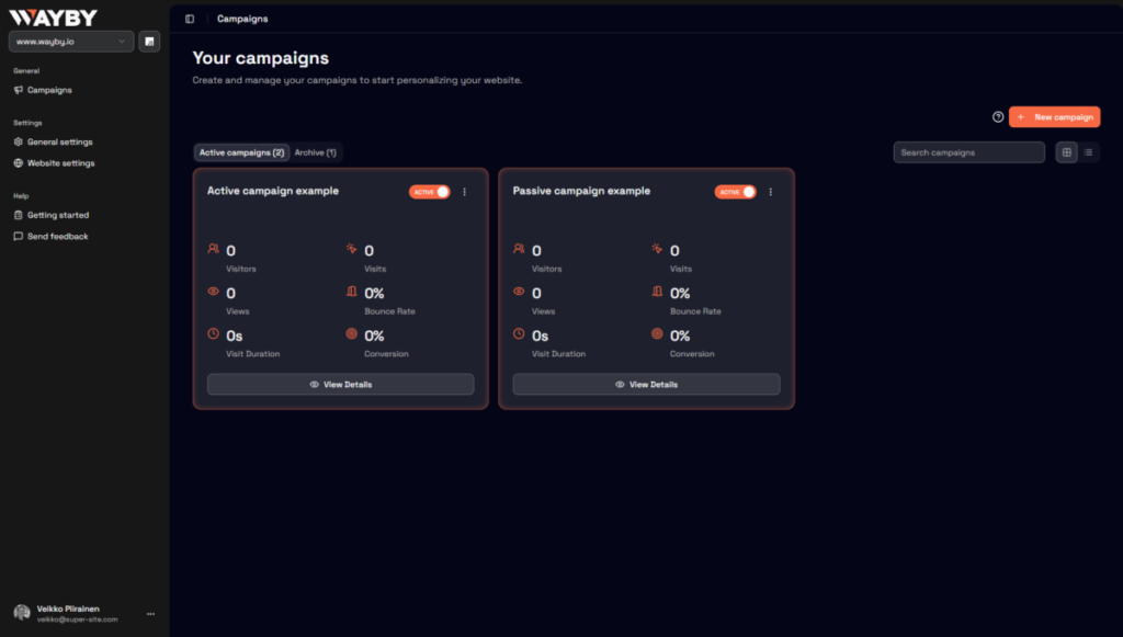 Wayby best practices: Active & passive campaigns